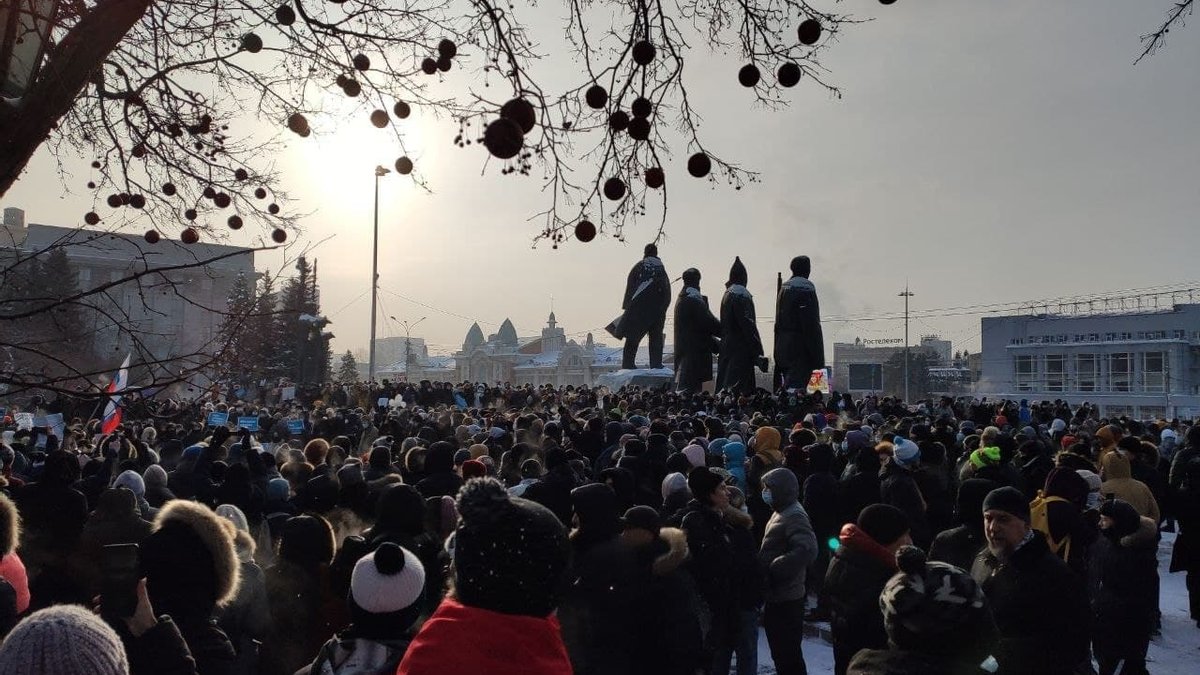 Акция протеста 23 января 2021 года в России фото (7)