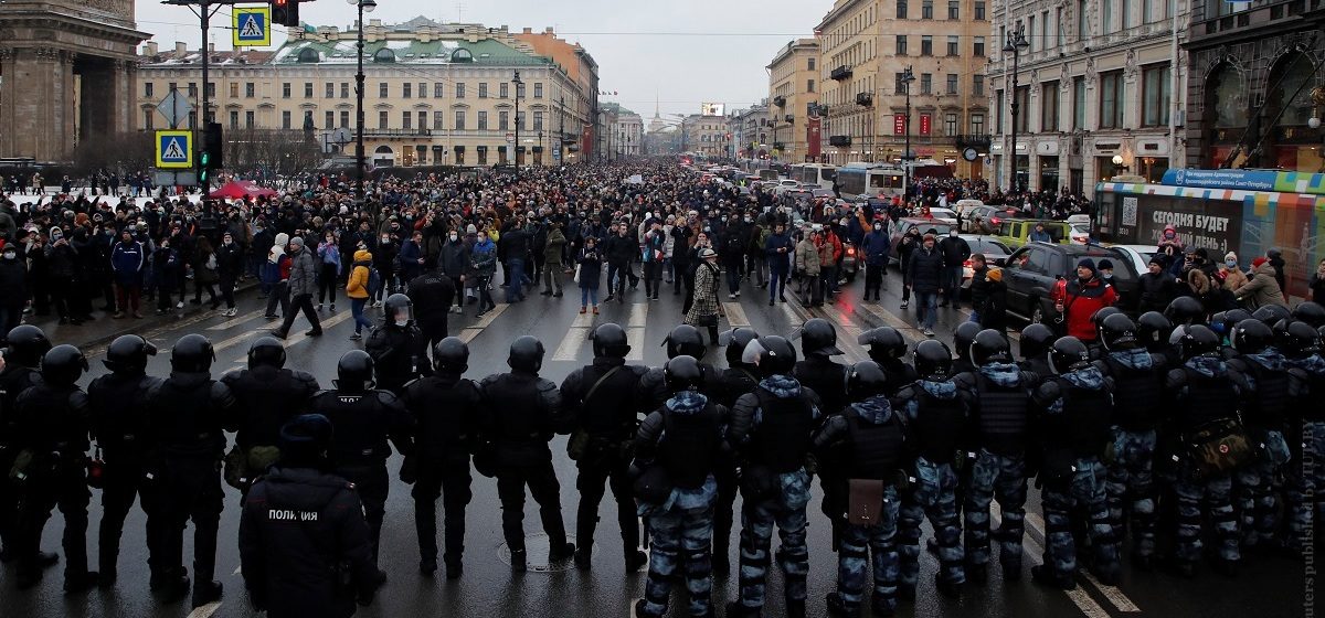 Акция протеста 23 января 2021 года в России фото (9)