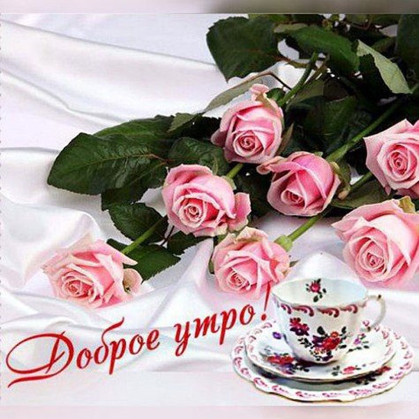 Доброе утро с розами красивые открытки для любимых (9)
