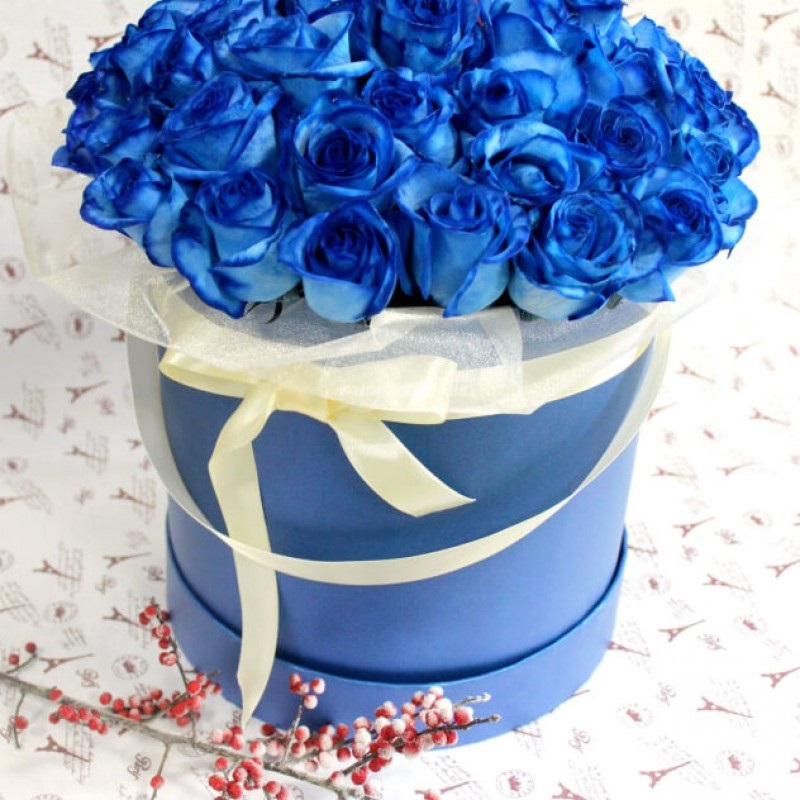 С Днем Рождения синие розы - подборка открыток (8)