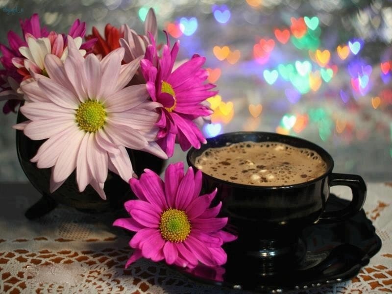 Красивые фото кофе и цветы - большая подборка (11)