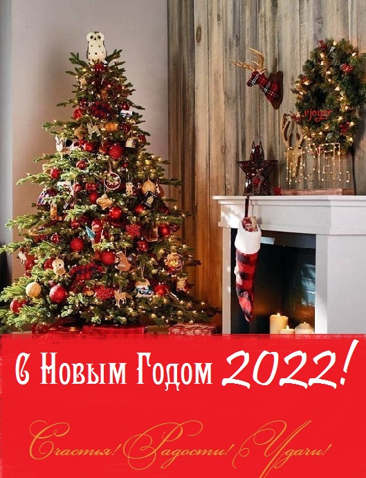Картинки с пожеланиями здорового и благополучного Нового года 2022 (9)