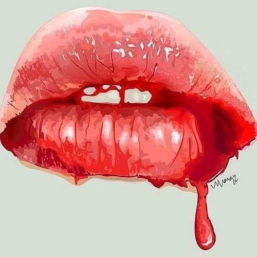 Красивые картинки в крови в губы для заставки   подборка (9)