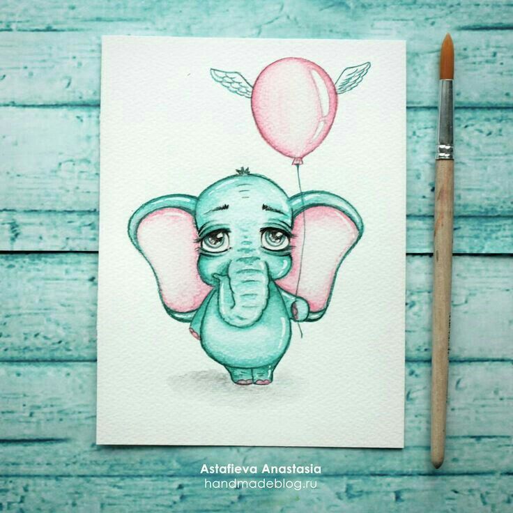 Картинки слона для детей нарисованные в хорошем качестве (12)