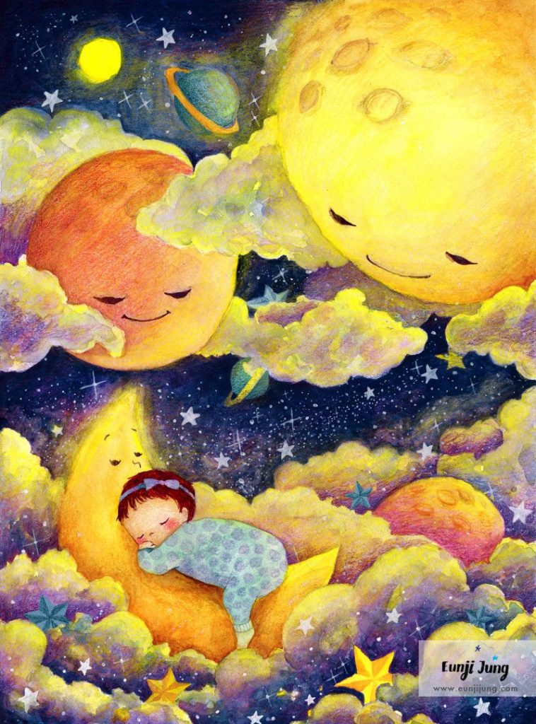 Красивые картинки для детей ребенок спит, сон младенца - рисунки (2)