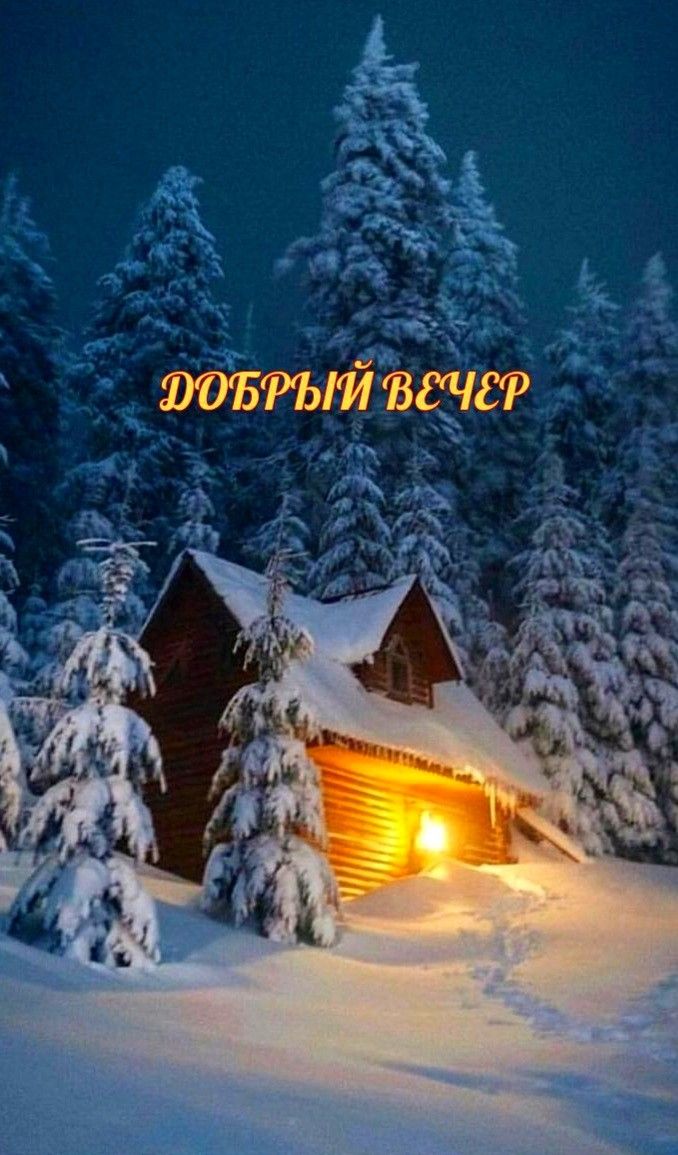 Добрый вечер зимы 2022 года, прекрасные открытки (20)
