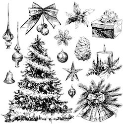 Рождественские и новогодние иллюстрации, рисунки на Новый год 2023 (24)