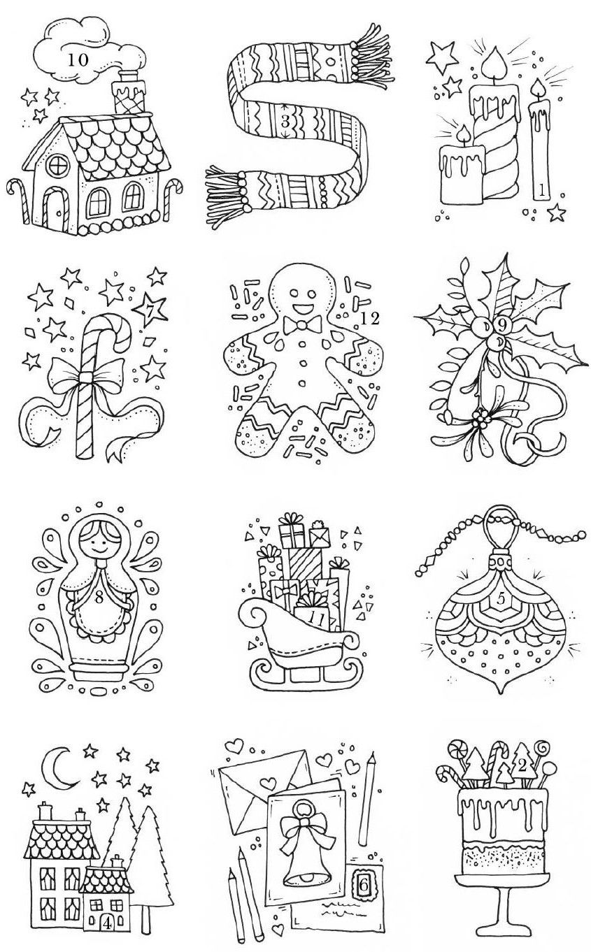 Рождественские и новогодние иллюстрации, рисунки на Новый год 2023 (31)