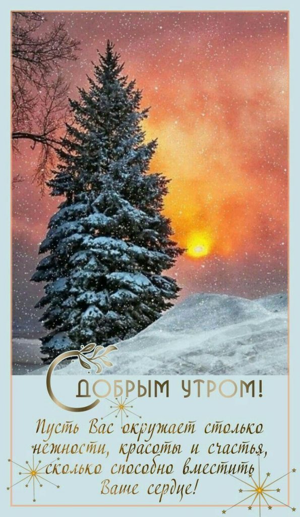 Доброе утро зимы, цитаты в открытках 2023 (6)