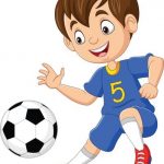 Мальчик играет в футбол картинка для детей