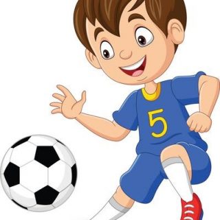 Мальчик играет в футбол картинка для детей (2)
