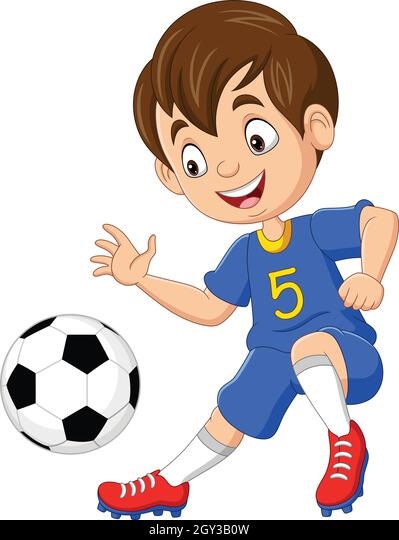 Мальчик играет в футбол картинка для детей (2)