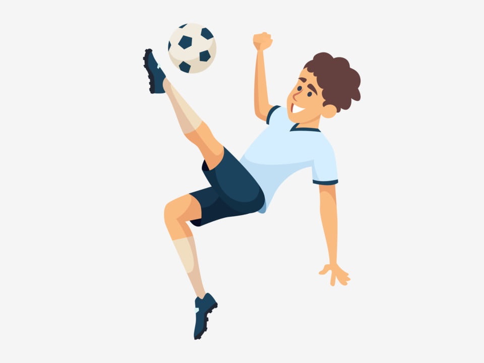 Мальчик играет в футбол картинка для детей (5)