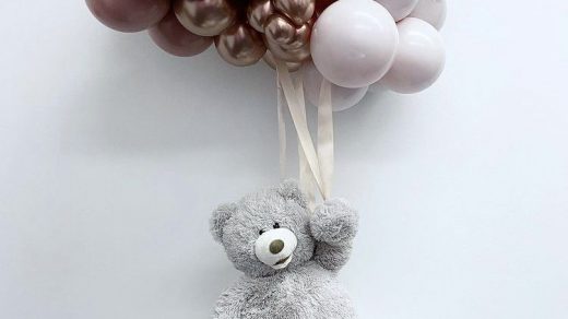 Мишка с шариками для любимой девушки (19)