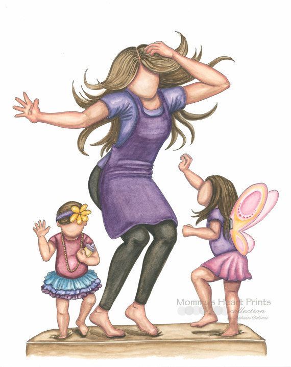 Мама и две дочки рисунки - подборка (20)
