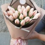 Букет нежных тюльпанов — обои на телефон