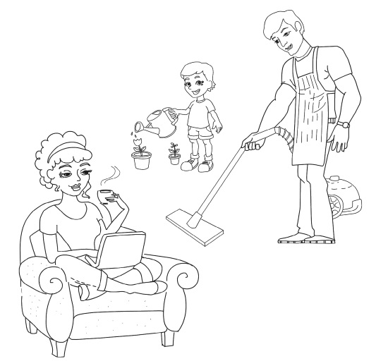 Как я помогаю маме   рисунок для детей (13)