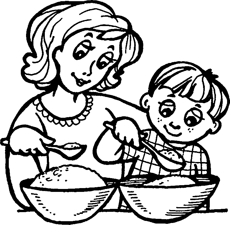 Как я помогаю маме - рисунок для детей (3)