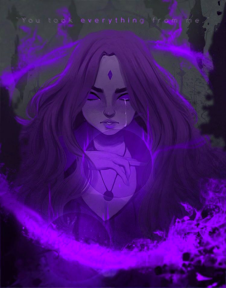 Красивый рисунок девушки с фиолетовыми волосами (27)
