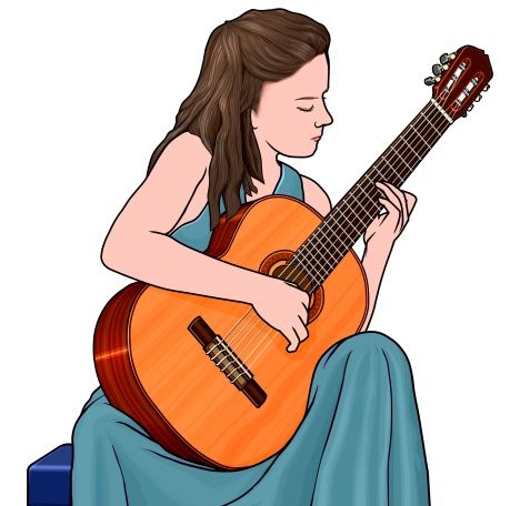 Лучшие аниме картинки девушки с гитарой (13)