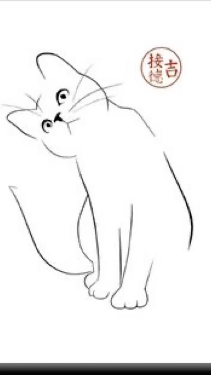 Милые рисунки котят для срисовки карандашом (19)