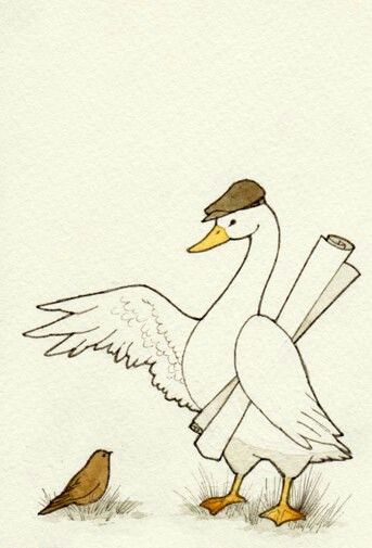 Милый рисунок утка с утятами - подборка (14)