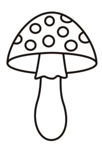 Прикольные картинки грибочки для детей раскраски (1)