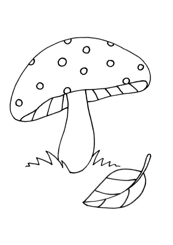 Прикольные картинки грибочки для детей раскраски (11)