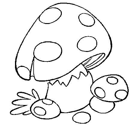 Прикольные картинки грибочки для детей раскраски (12)