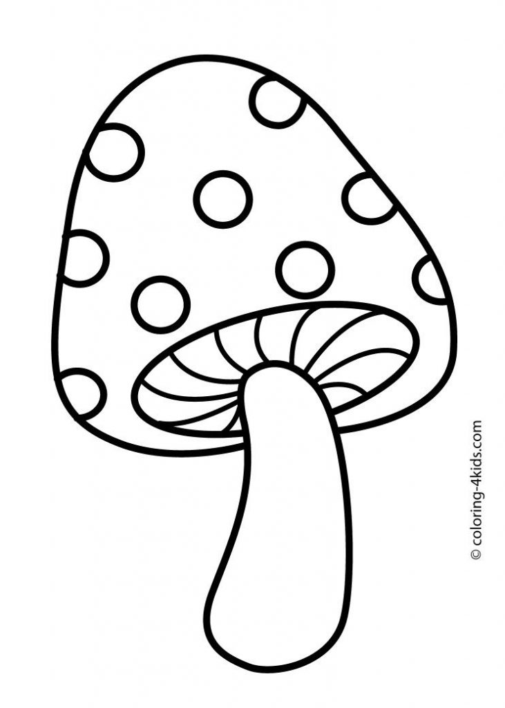 Прикольные картинки грибочки для детей раскраски (4)