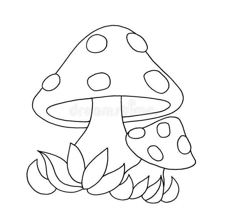 Прикольные картинки грибочки для детей раскраски (6)