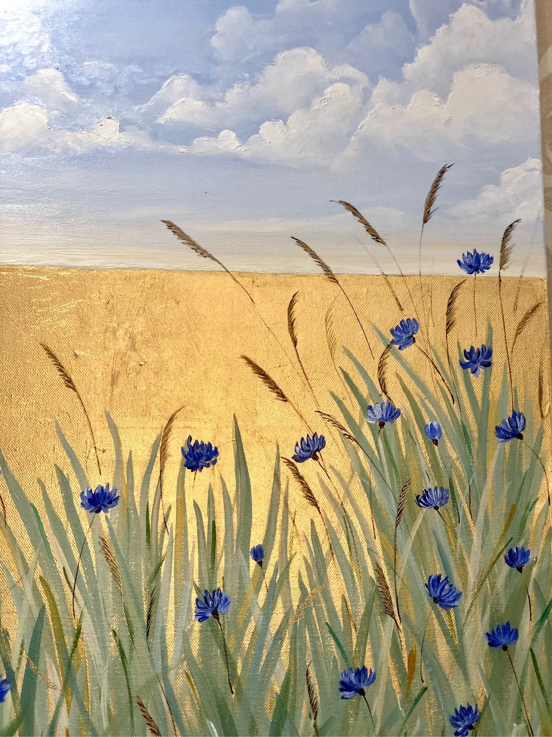 Рисунок карандашом поле с цветами (12)