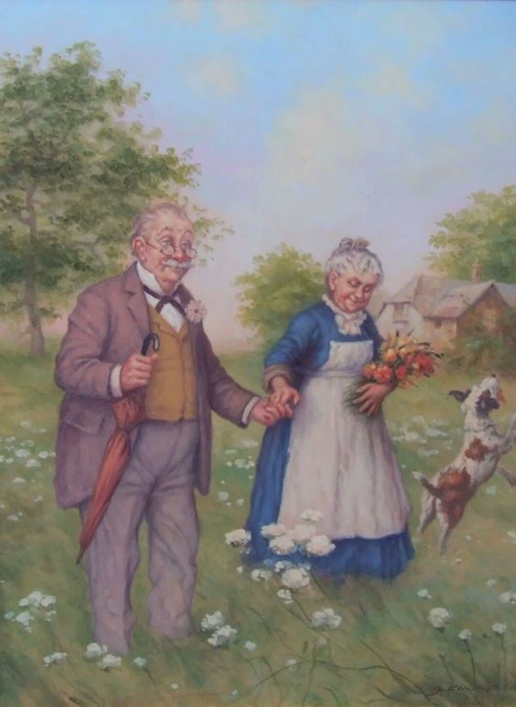 Красивая картинка бабушка и дедушка вместе (7)