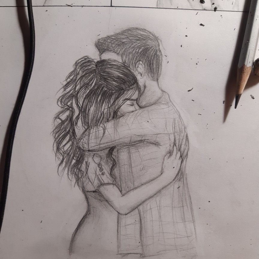 Красивые рисунки карандашом девушка и парень (1)