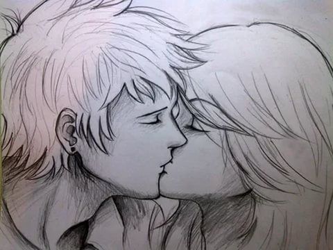 Красивые рисунки карандашом девушка и парень (13)