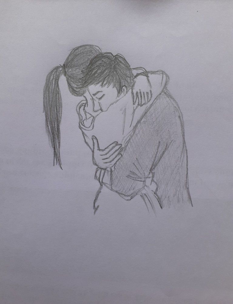 Красивые рисунки карандашом девушка и парень (5)