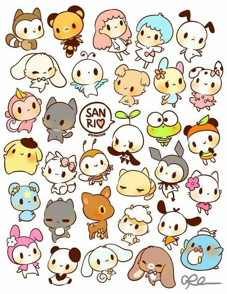 Картинки для срисовки животные аниме (10)