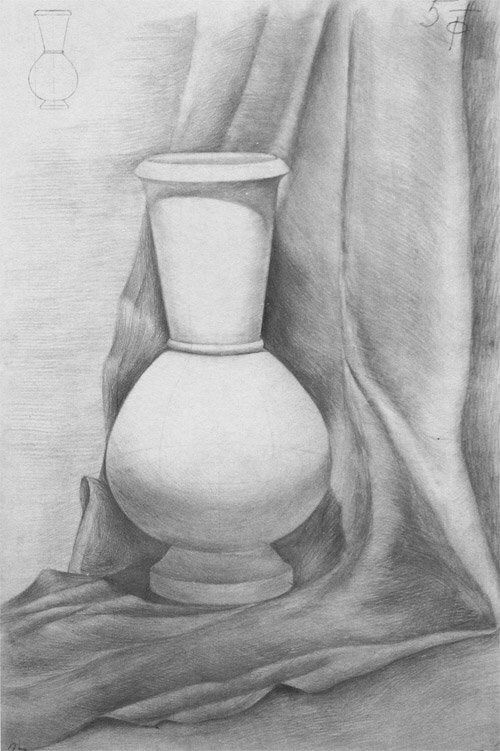 Картинки для срисовки карандашом ваза (21)