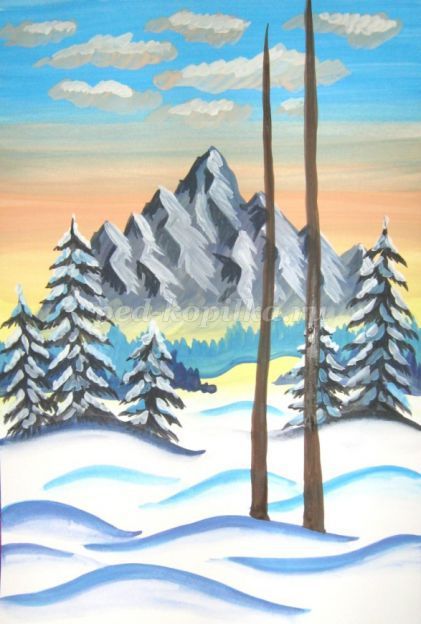Картинки зимний пейзаж для детей (11)