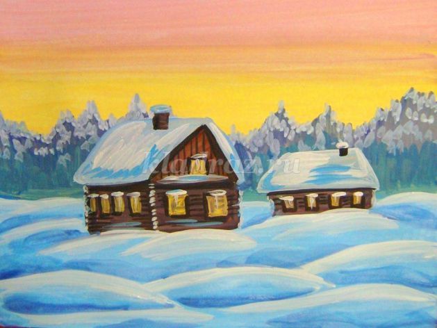 Картинки зимний пейзаж для детей (12)