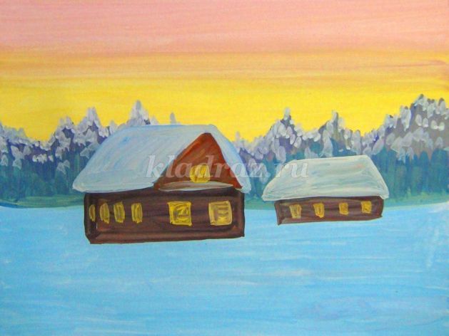 Картинки зимний пейзаж для детей (16)