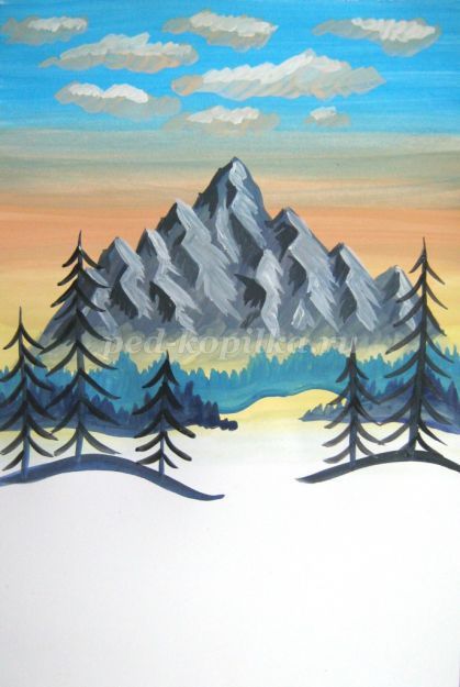 Картинки зимний пейзаж для детей (17)