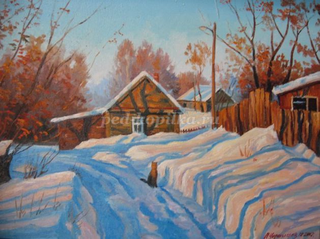 Картинки зимний пейзаж для детей (2)