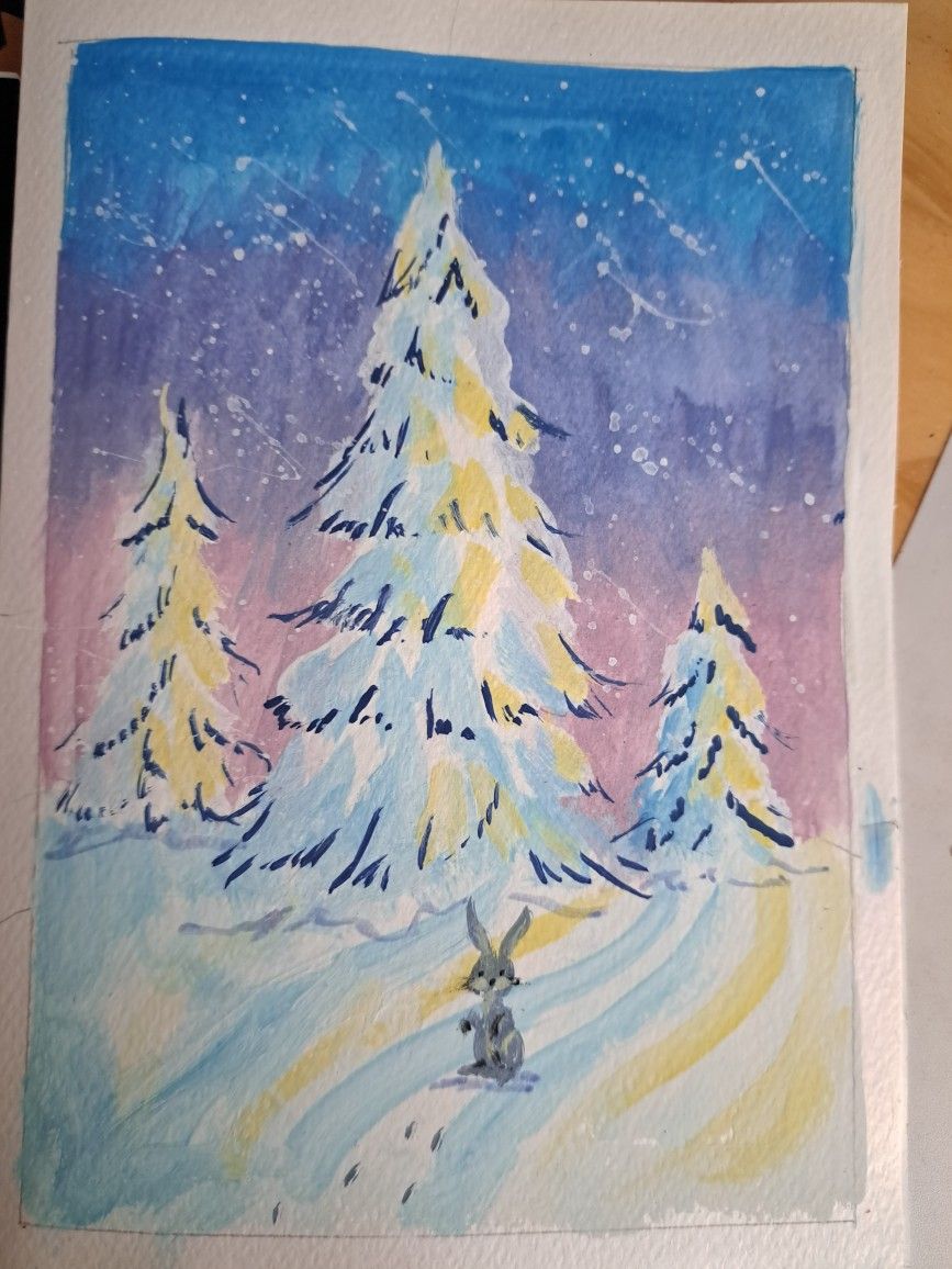 Картинки зимний пейзаж для детей (25)