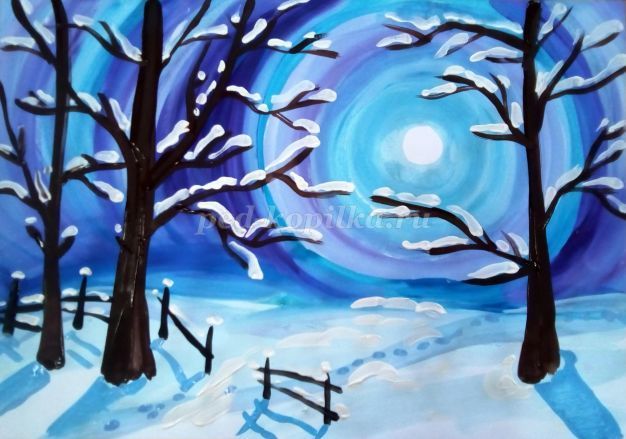 Картинки зимний пейзаж для детей (3)