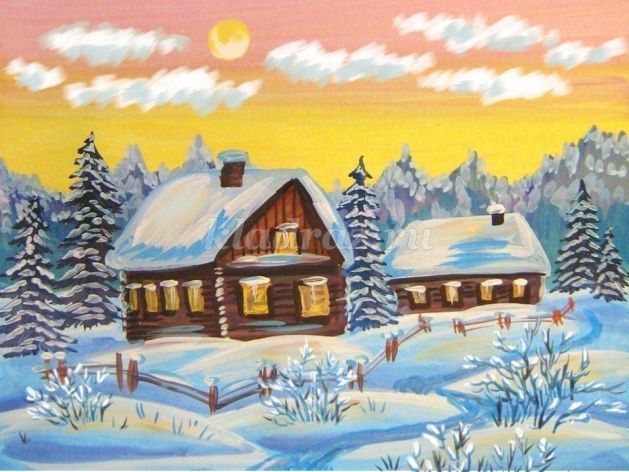 Картинки зимний пейзаж для детей (31)