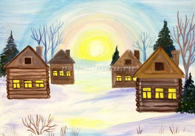 Картинки зимний пейзаж для детей (6)