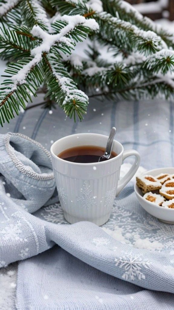Вкусный кофе и теплое утро зимы - милые открытки (10)