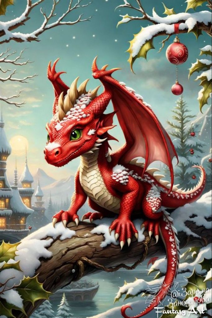 Картинки Дракон новогодний на 2024 год (12)