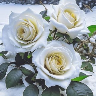 Морозная роза   Красивые обои на телефон (62)